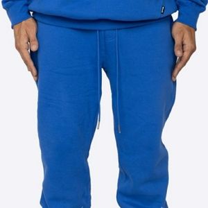 Blue Hand Stitched Flame Pants